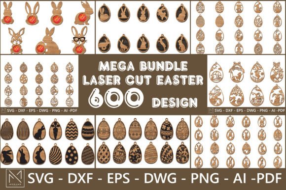 Mega paquete de Pascua cortado con láser con 600 diseños - Imagen 6