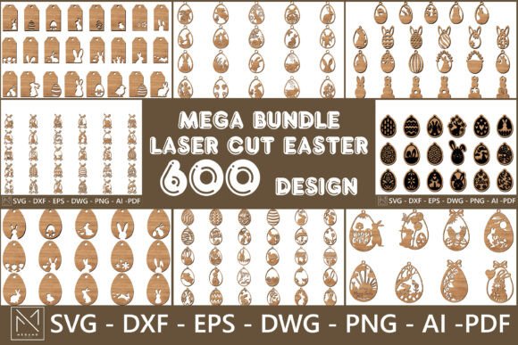 Mega paquete de Pascua cortado con láser con 600 diseños - Imagen 7