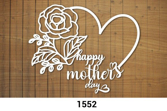 Corazón floral del Día de la Madre