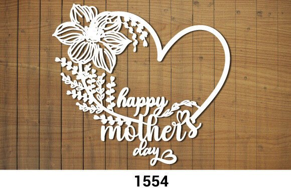Corazón floral del Día de la Madre