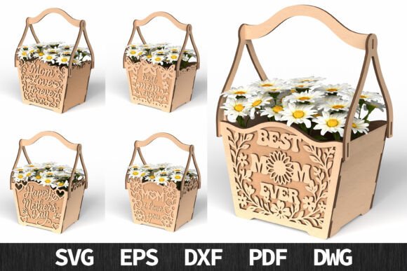 Paquete de cesta de flores para el Día de la Madre