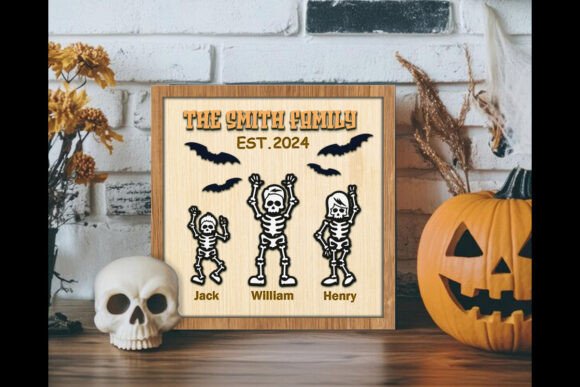 Letrero familiar fantasma de Halloween personalizado - Imagen 4