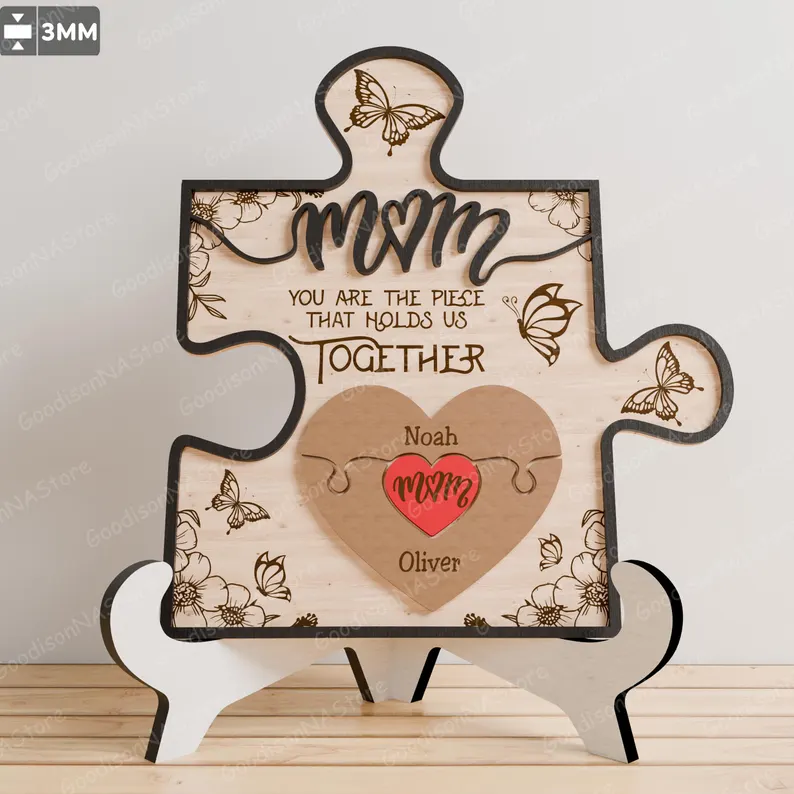 Letrero de rompecabezas personalizado para el Día de la Madre - Imagen 2