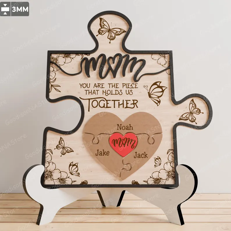 Letrero de rompecabezas personalizado para el Día de la Madre - Imagen 5