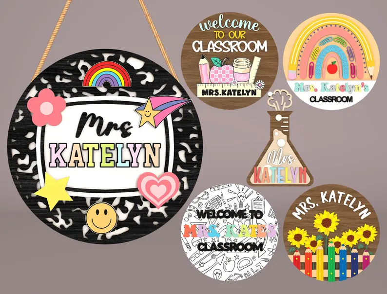Letrero para puerta de maestro personalizado