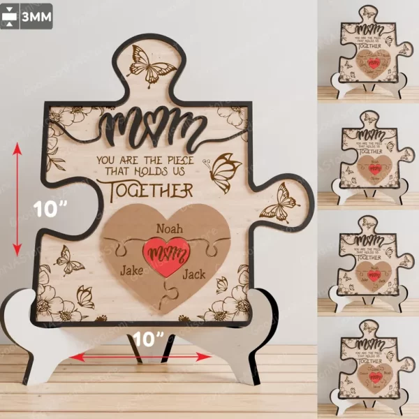 Letrero de rompecabezas personalizado para el Día de la Madre