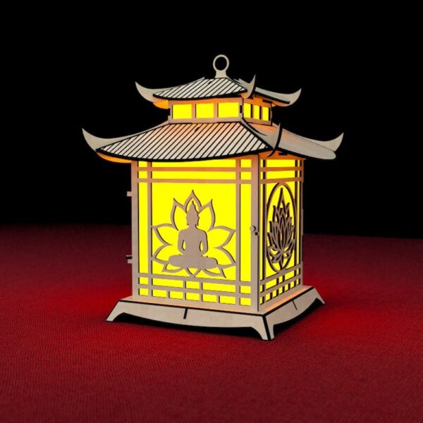 Lampara de pagoda con forma de linterna