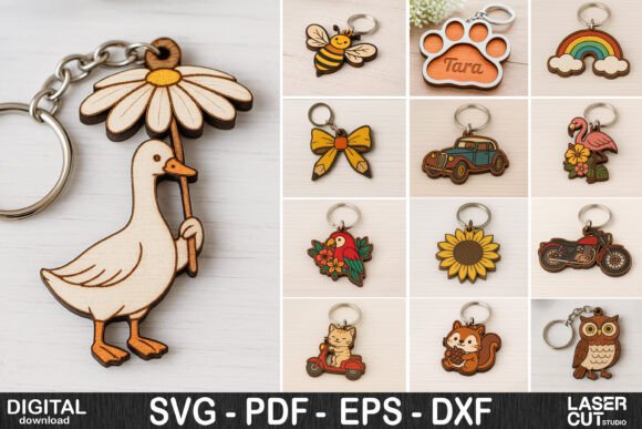 Adorable paquete de llaveros