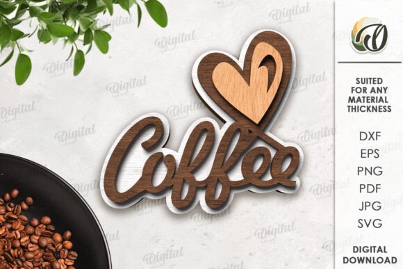 Paquete de decoraciones para bandejas escalonadas de café - Imagen 2