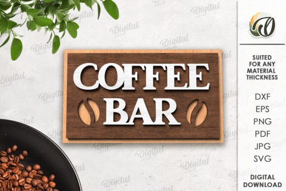 Paquete de decoraciones para bandejas escalonadas de café - Imagen 3