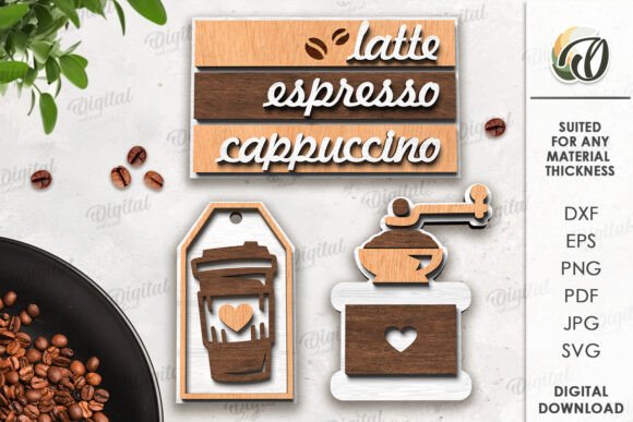 Paquete de decoraciones para bandejas escalonadas de café - Imagen 6