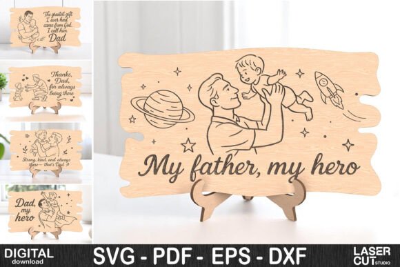 Paquete de placas para el Día del Padre