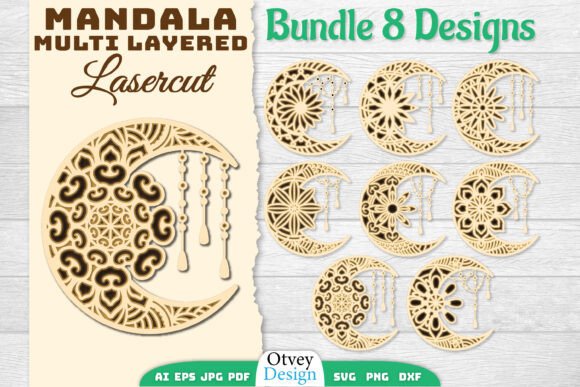 Paquetes en capas de Mándala de lunas