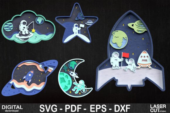 Paquete en capas de aventura espacial