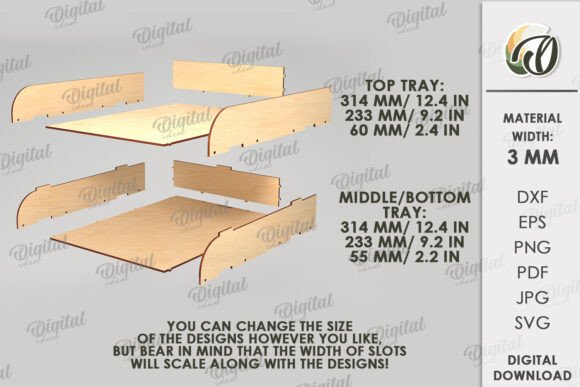 Paquete de bandejas de papel apilables - Imagen 3