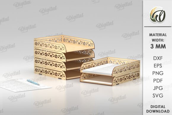 Paquete de bandejas de papel apilables - Imagen 4