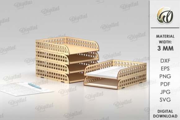 Paquete de bandejas de papel apilables - Imagen 5