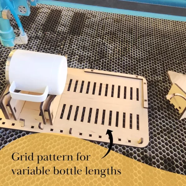 Soporte para botellas de agua con grabado láser