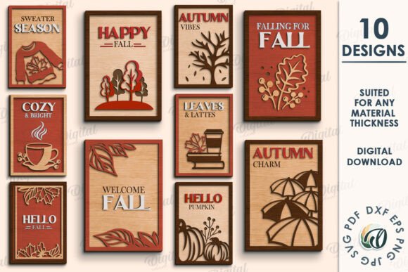 Letreros de pared de otoño