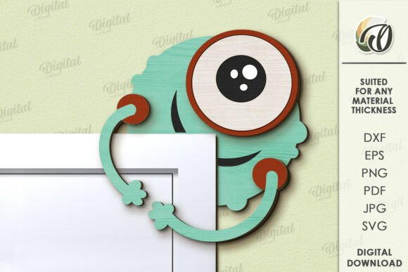 Paquete de decoraciones de puerta de monstruos infantiles - Imagen 11
