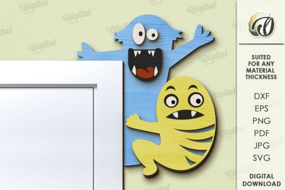 Paquete de decoraciones de puerta de monstruos infantiles - Imagen 7