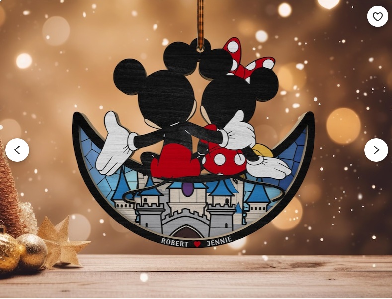 Adorno colgante micky y mini pareja personalizado