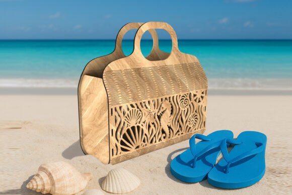Bolsa de playa con vida marina