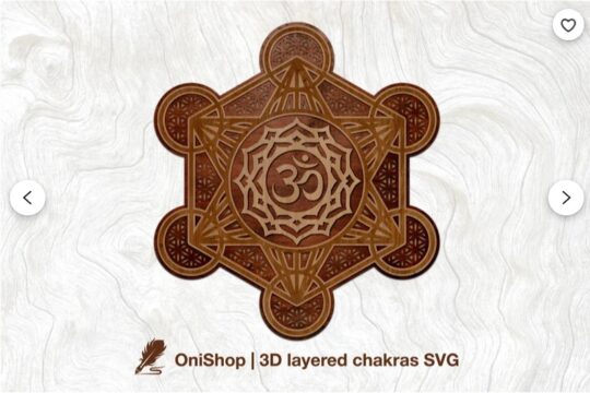 Chakra en capas 3D arte merkaba