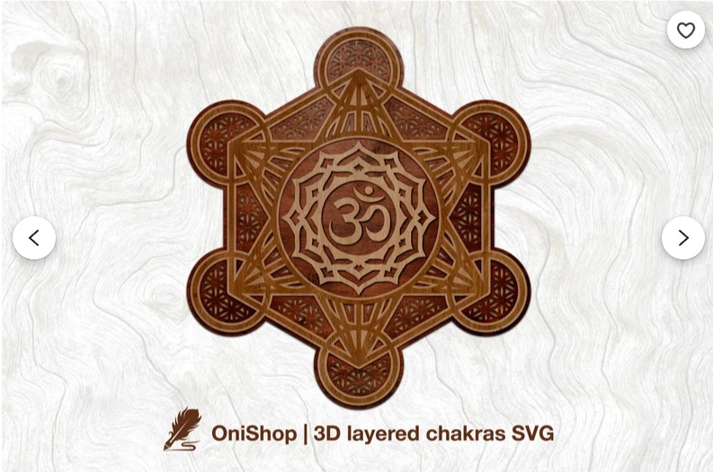 Chakra en capas 3D arte merkaba