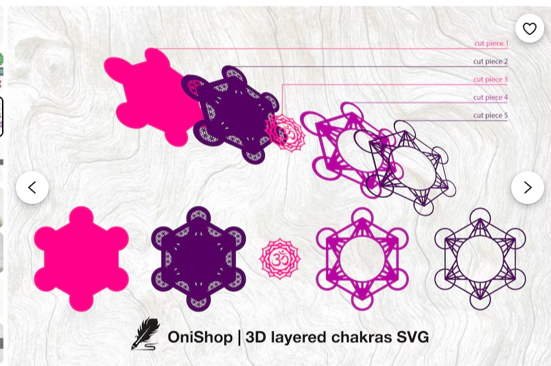 Chakra en capas 3D arte merkaba - Imagen 3