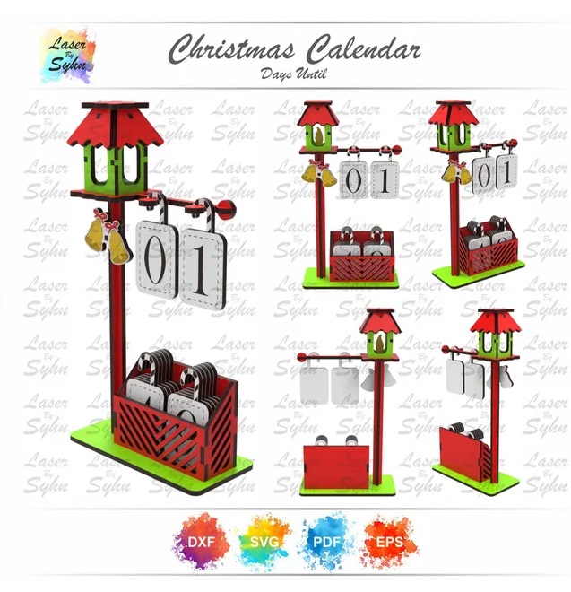 Farol calendario navideño