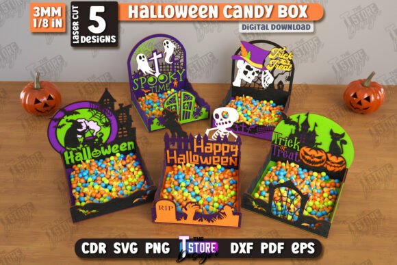 Paquete de cajas de dulces de Halloween