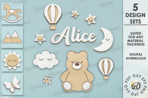 Paquete de decoraciones de pared infantil