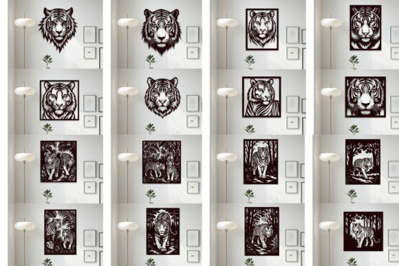 Paquete de arte mural de tigre
