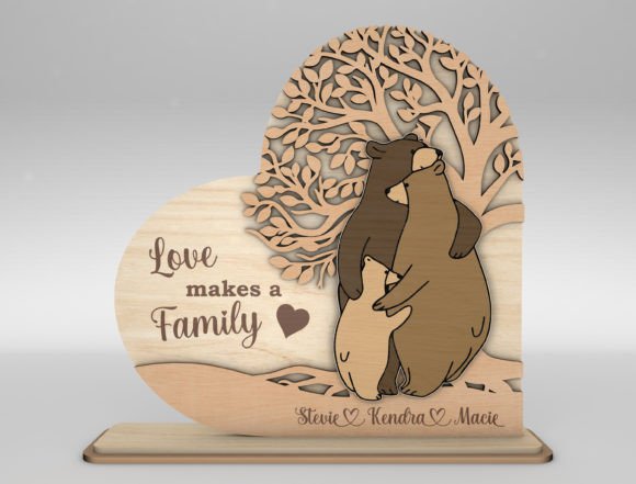 Letrero personalizado de familia de osos - Imagen 2
