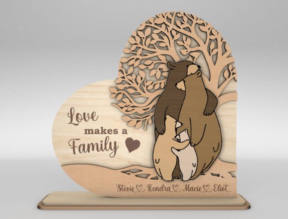 Letrero personalizado de familia de osos - Imagen 3