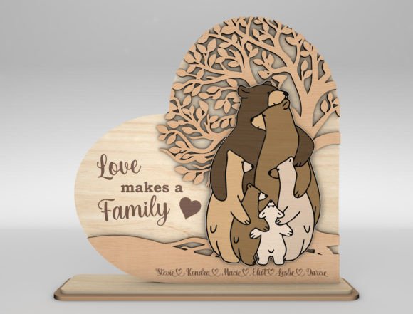 Letrero personalizado de familia de osos - Imagen 5