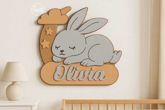 Animales durmiendo personalizados con nombre para niños - Imagen 4