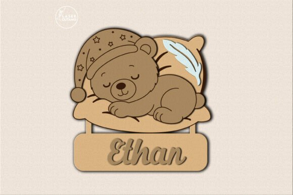 Animales durmiendo personalizados con nombre para niños - Imagen 5