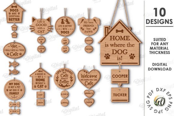 Paquete de decoraciones personalizadas para mascotas