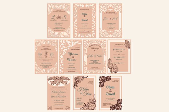 Juego de invitaciones de boda - Imagen 7