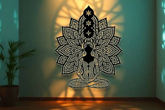 Paquete de arte mural con letrero de yoga - Imagen 12