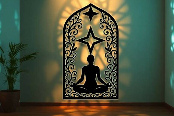 Paquete de arte mural con letrero de yoga - Imagen 13