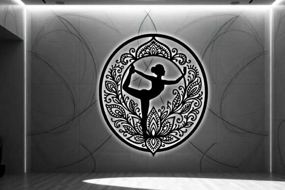 Paquete de arte mural con letrero de yoga - Imagen 15