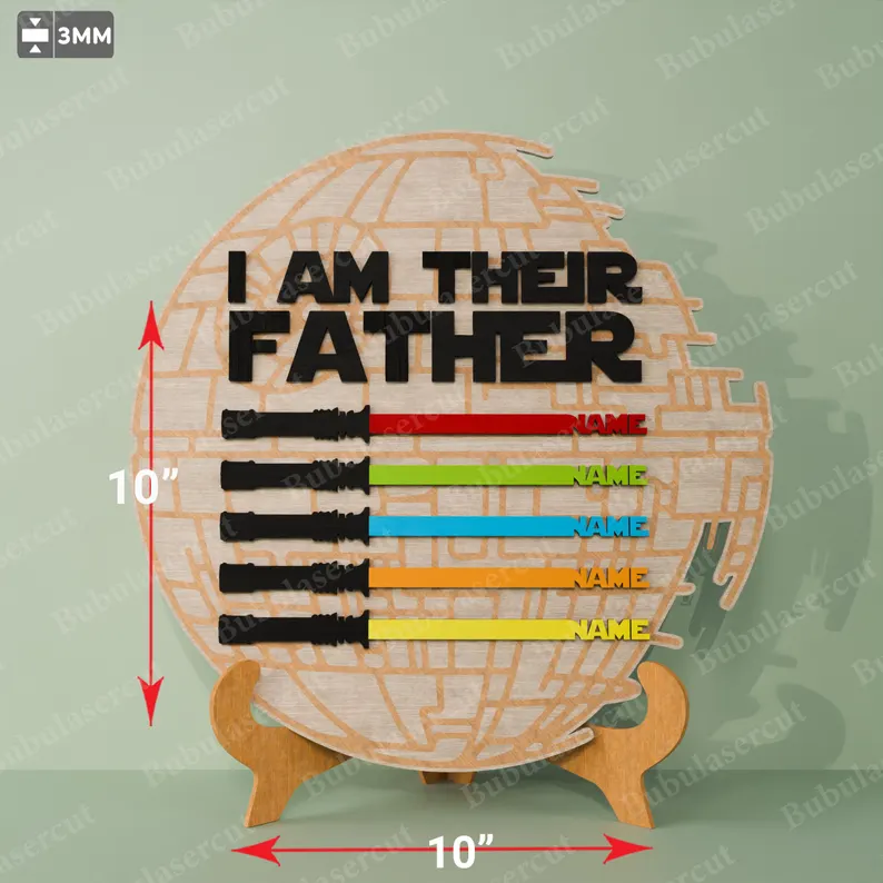Soy tu padre letrero personalizado star wars - Imagen 4