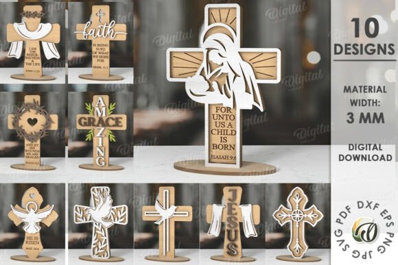 Paquete de cruces cristianas