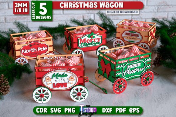 Paquete de carros navideños