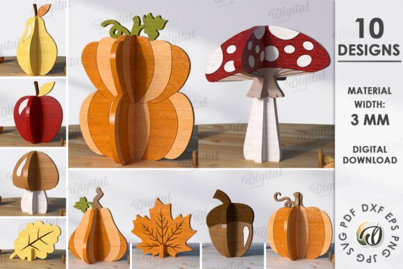 Paquete de decoraciones otoñales