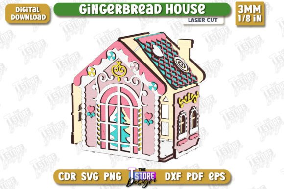Casas decorativas de jengibre - Imagen 3