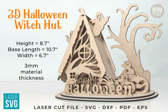 Cabaña de bruja de Halloween
